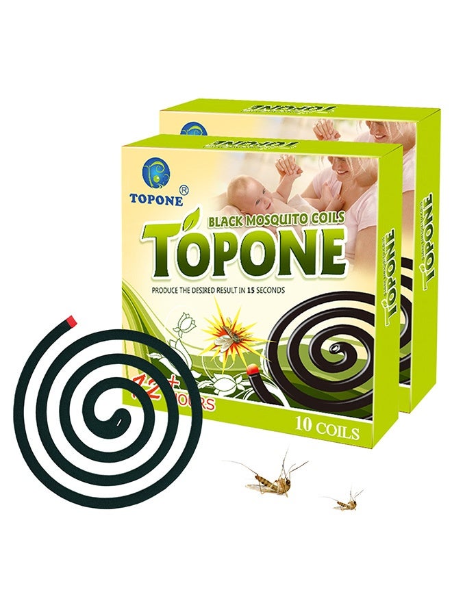 TOPONE 24 Pcs Mosquito Repellent Coils Box for Outdoor Use Camping Patio Deck Hiking - Image 1