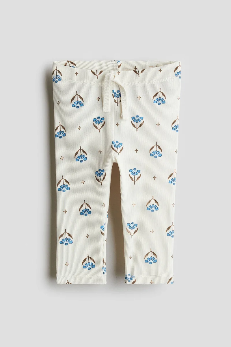 H&M Ribbed cotton leggings