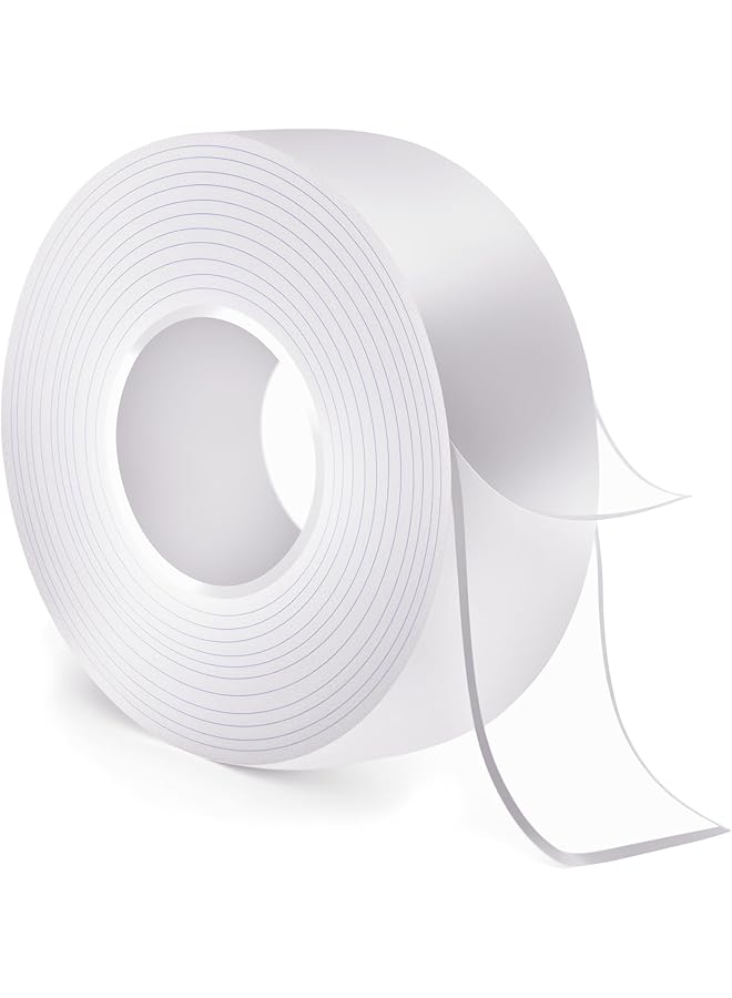 PROMASS promass Nano Heavy Duty Double Sided Tape, Multi-Purpose Removable Mounting Adhesive Tape, Washable Strong Sticky Wall Strips, Transparent Poster Mat for Folder Items, Household 9.8 P  - Image 1