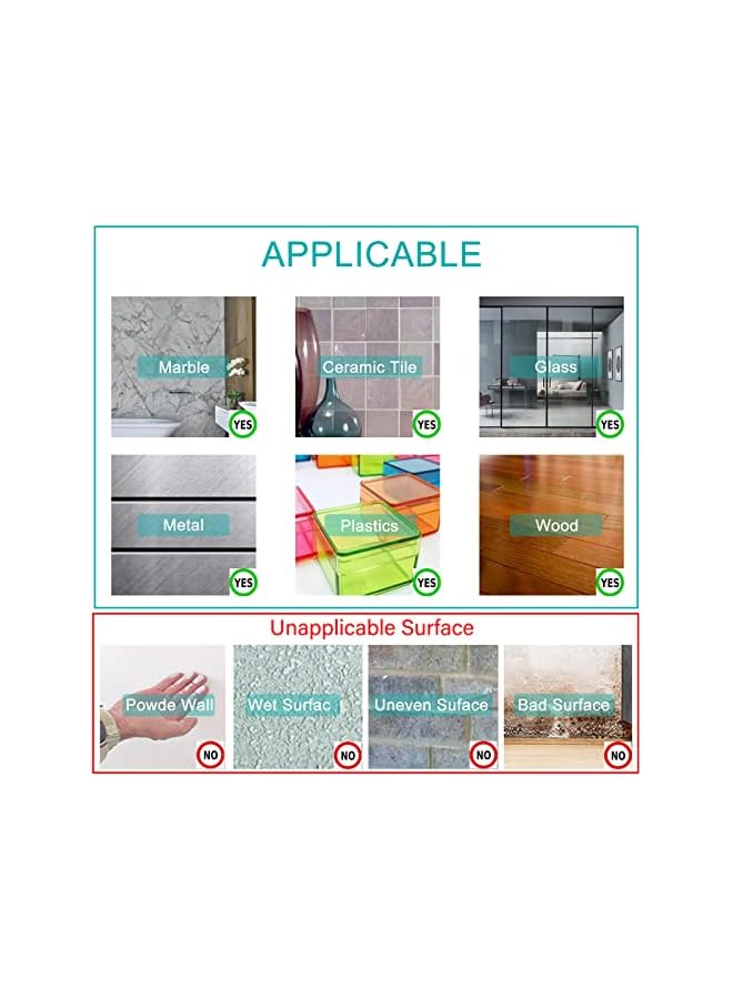 PROMASS promass Nano Heavy Duty Double Sided Tape, Multi-Purpose Removable Mounting Adhesive Tape, Washable Strong Sticky Wall Strips, Transparent Poster Mat for Folder Items, Household 9.8 P  - Image 5
