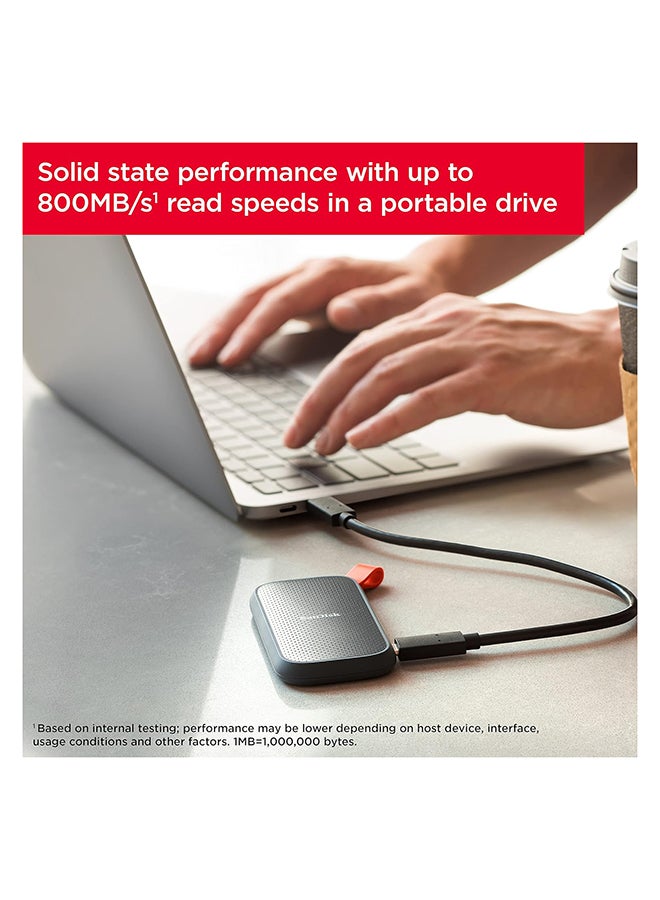 sandisk 2TB Portable SSD USB 3.2 Gen 2, 800MB/s Sequential Read Speed, USB-C, 2m Drop Protection, Compact and Durable Storage for Laptops and Desktops | SDSSDE30-2T00-G26 - Image 4