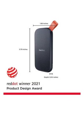 2TB Portable SSD USB 3.2 Gen 2, 800MB/s Sequential Read Speed, USB-C, 2m Drop Protection, Compact and Durable Storage for Laptops and Desktops | SDSSDE30-2T00-G26 - view 2