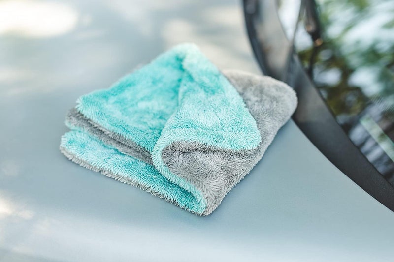 Auto Hub Microfiber Car Cleaning Cloth and Wash Mitt Kit - Includes Ultra Soft 1200 GSM Extra Large (60x40 CM) Microfiber Cloth for Car and Dual Sided Chenille Microfiber Wash Mitt 1700 GSM - Image 4