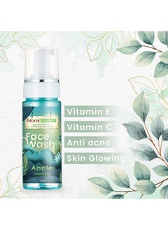 Monk Forest Organic Green Apple Foaming Face Wash - 150 Ml, No Sulphate, No Paraben, For Men And Women, Reduces Acne And Fine Lines - Suitable For All Skin Types  - Image 3