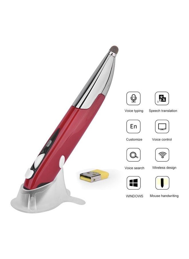 NIBEMINENT PR-06S Wireless Optical Mouse With Stylus Pen And Voice Function Red  - Image 2