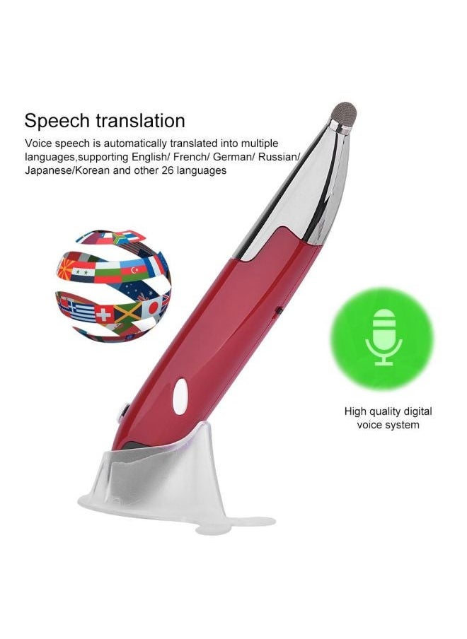 NIBEMINENT PR-06S Wireless Optical Mouse With Stylus Pen And Voice Function Red  - Image 3
