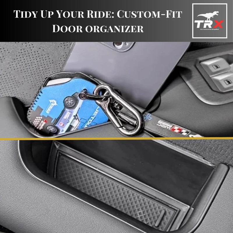  تي ار اكس اوتو منظم جيب باب TRX AUTO لسيارة جيتور T2 (2022-2025) | صينية سيليكون مخصصة ببطانة مانعة للانزلاق | وحدة تخزين لمقبض باب السيارة | ملحق داخلي لسيارة جيتور T2 - Image 2