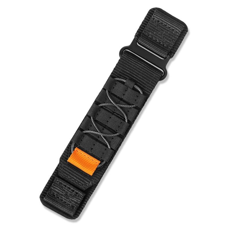 Generic Nylon Smartwatch Band 22mm for Huawei Samsung Black 