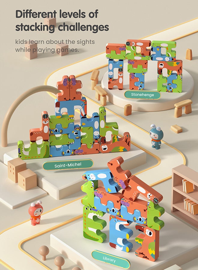 Pack Of 15 Animals Stacking Toys - Image 3