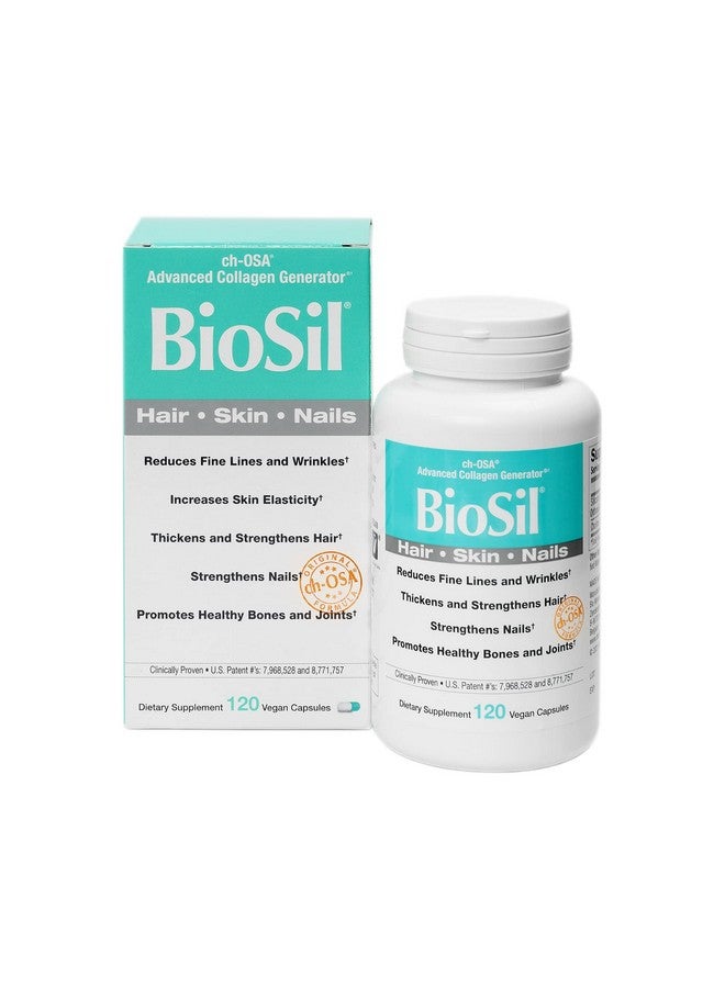 BIOSIL 120 Vegan Capsules With Patented Chosa Complex Increase Collagen Production For Beautiful Hair Skin & Nails Gmo Free 120 Servings - Image 2