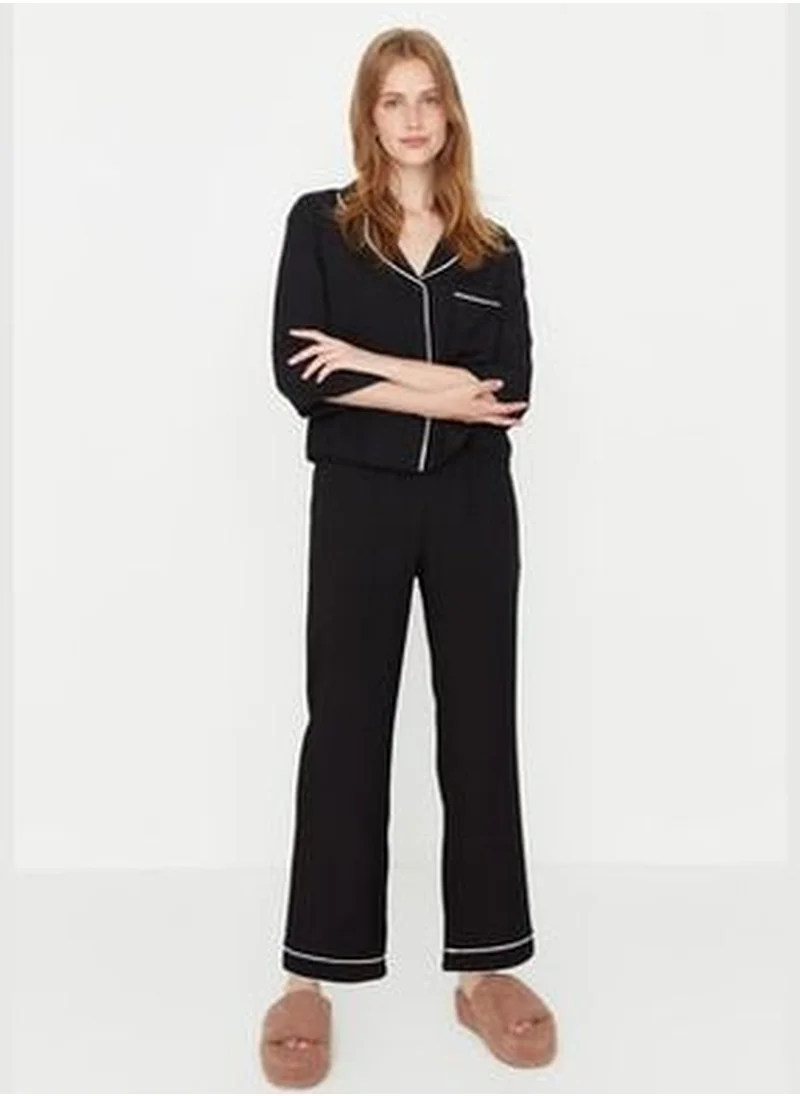 trendyol Weave Black Pijama Pajamas Set THMAW21PT0292