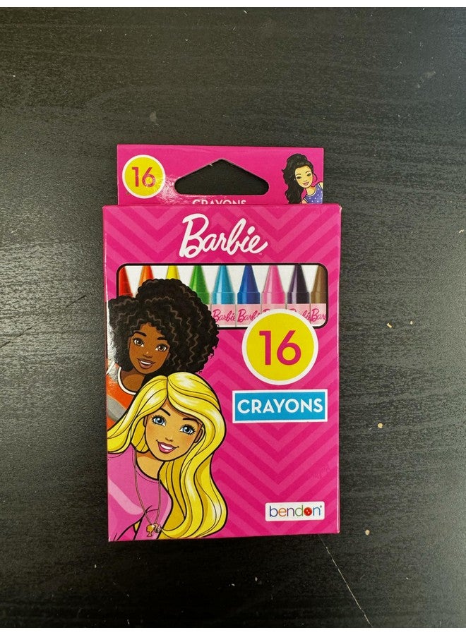 Bendon Barbie Crayons | Barbie Crayon Box | Barbie Crayons for Girls | Barbie Coloring | Barbie Accessories | Barbie Crafts | 16 Count | Multicolor (Modern, 1, Count) - Image 4