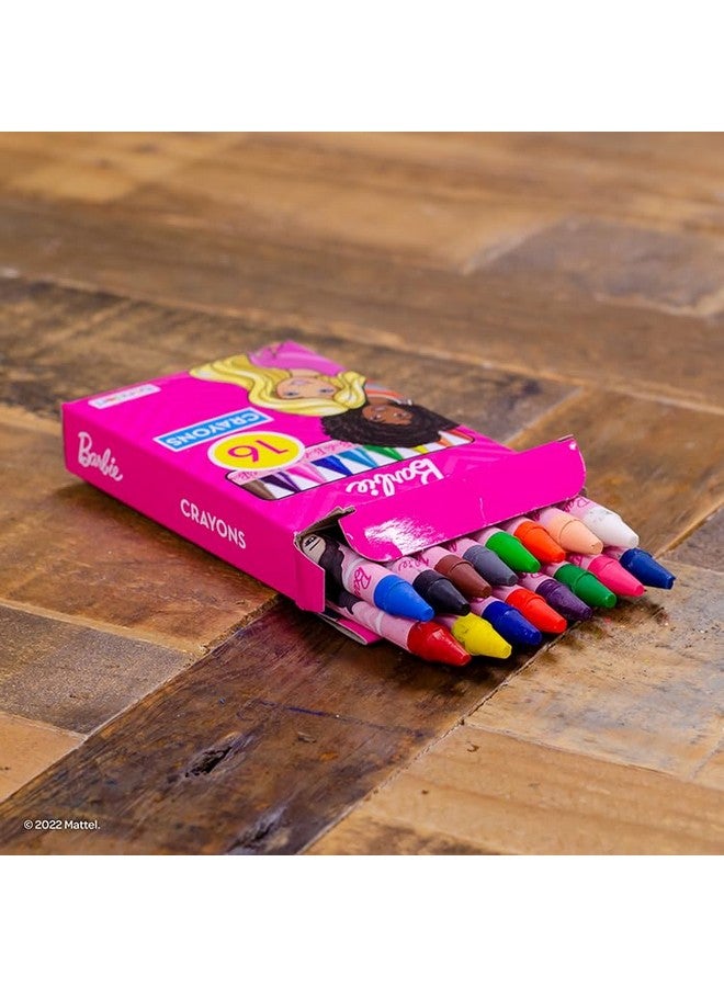 Bendon Barbie Crayons | Barbie Crayon Box | Barbie Crayons for Girls | Barbie Coloring | Barbie Accessories | Barbie Crafts | 16 Count | Multicolor (Modern, 1, Count) - Image 3