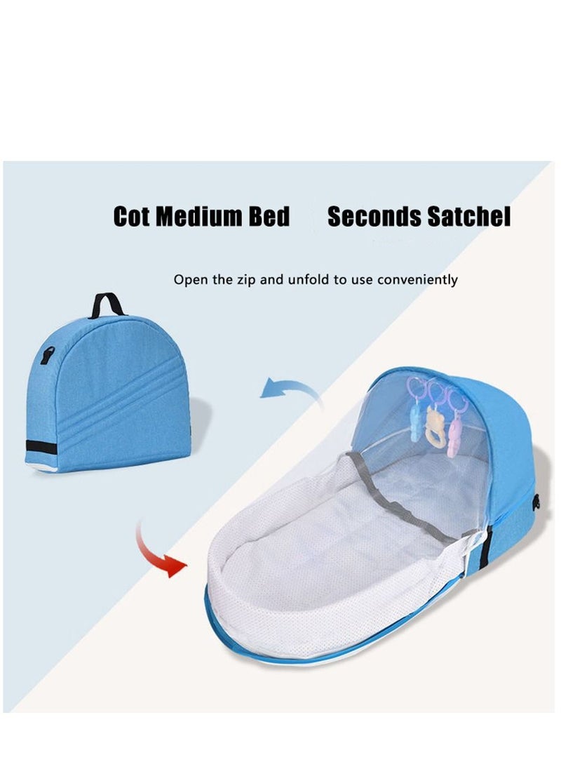 Arabest - Convenient Folding Anti-Pressure Crib, Newborn Baby Isolated Bionic Outing Travel Crib - Image 1