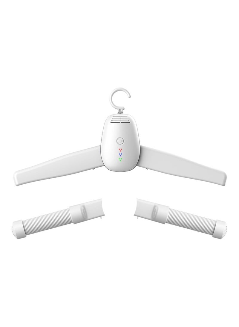 Portable travel dryer, electric mini dryer with shoe dry tube, foldable heating rack, quiet motor, compact multi-functional dryer suitable for apartments and RVS, white - Image 1