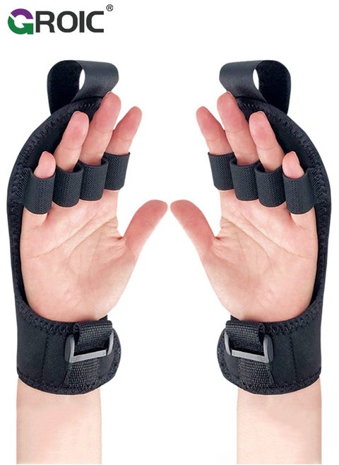 2Pcs Strength Recovery Exercise Gloves for Elderly Hand Fixation and Strength Training Equipment with Adjustable Sandbags for Upper Limb Exercise Training