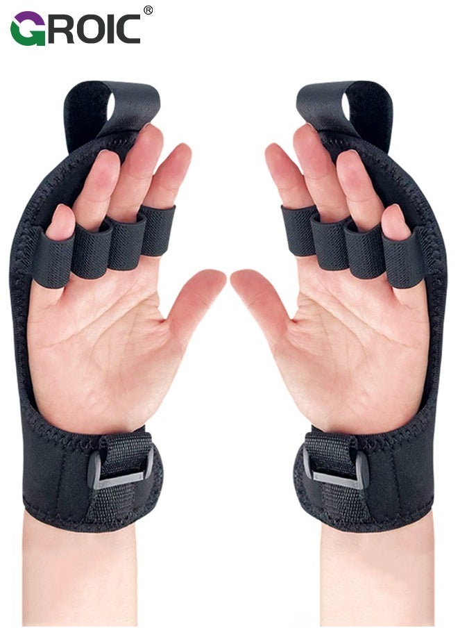 2Pcs Strength Recovery Exercise Gloves for Elderly Hand Fixation and Strength Training Equipment with Adjustable Sandbags for Upper Limb Exercise Training