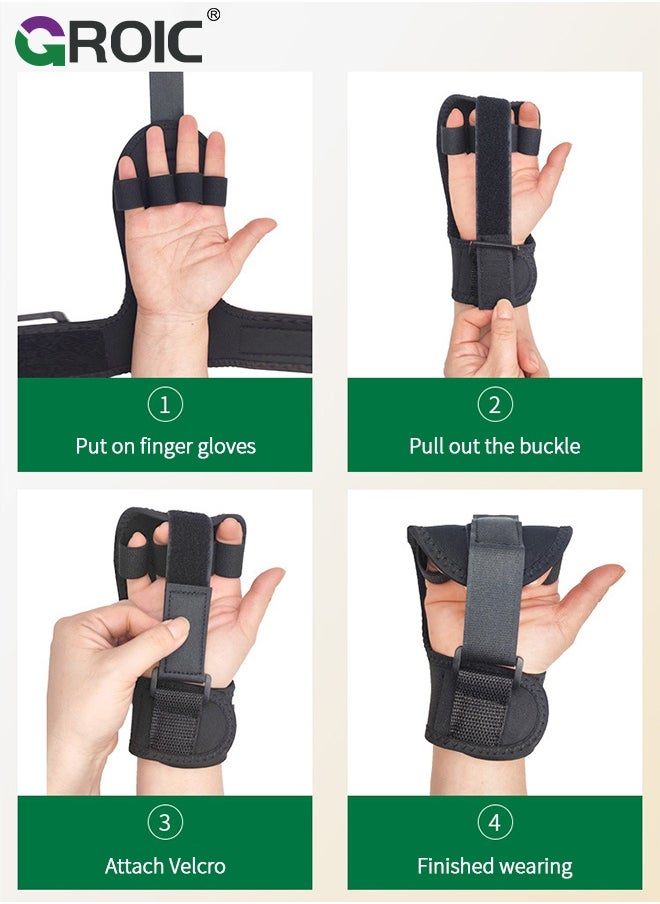 2Pcs Strength Recovery Exercise Gloves for Elderly Hand Fixation and Strength Training Equipment with Adjustable Sandbags for Upper Limb Exercise Training