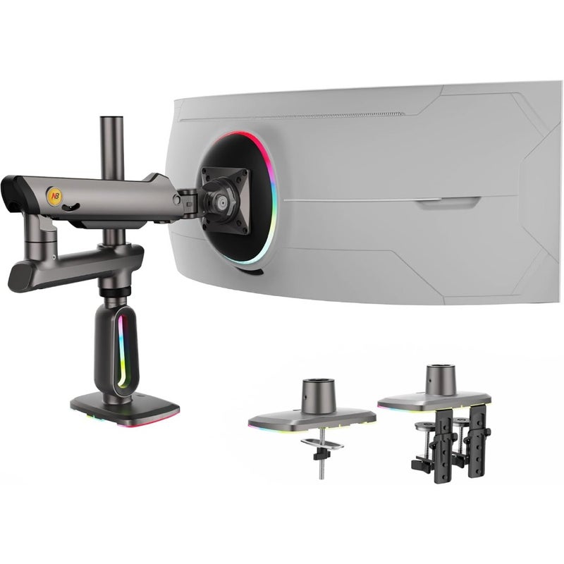 Gaming Monitor Arm for Flat Ultrawide Curved Monitors 32 to 60 Inch Heavy Duty Stand Supports up to 20 kg VESA 75/100 mm Compatible F7-G Mount - Image 1