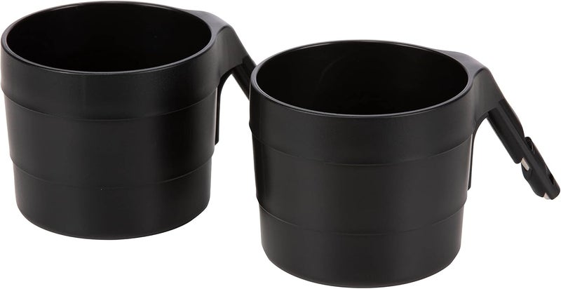 Diono XL Car Seat Cup Holders for Radian and Everett Car Seats, Pack of 2 Cup Holders, Black - Image 1
