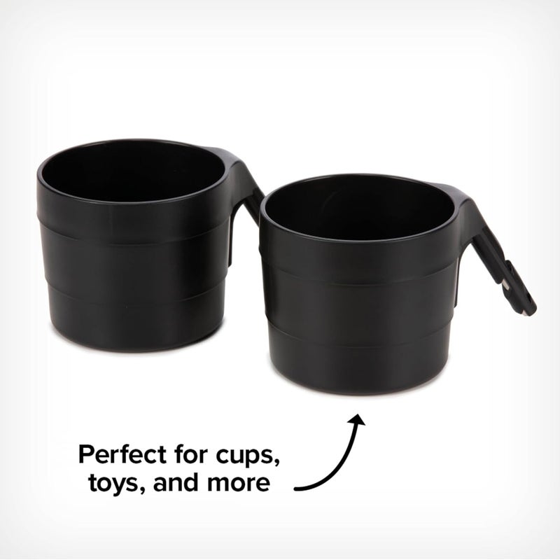 Diono XL Car Seat Cup Holders for Radian and Everett Car Seats, Pack of 2 Cup Holders, Black - Image 4