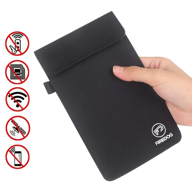 حقيبة فاراداي سوداء لمفاتيح السيارة والهواتف المحمولة، مانعة للسرقة، حاجبة لإشارات RFID، كيس فاراداي - Image 4