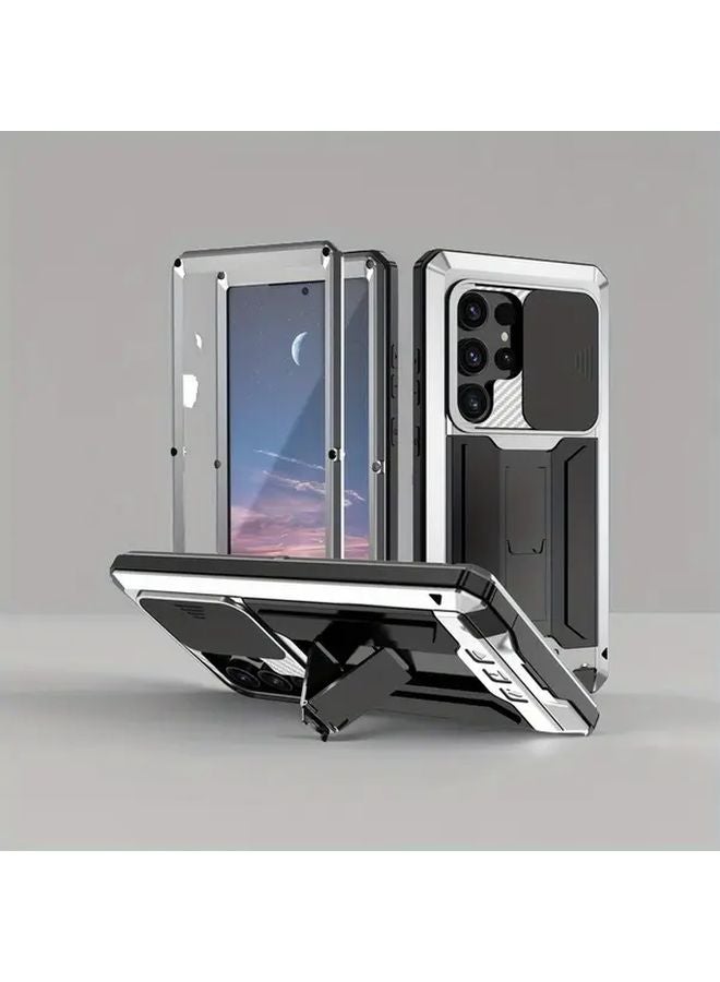 حالة Samsung Galaxy S25 الصفراء المتينة المضادة للصدمات مع درع واقي وغطاء للكاميرا - Image 1