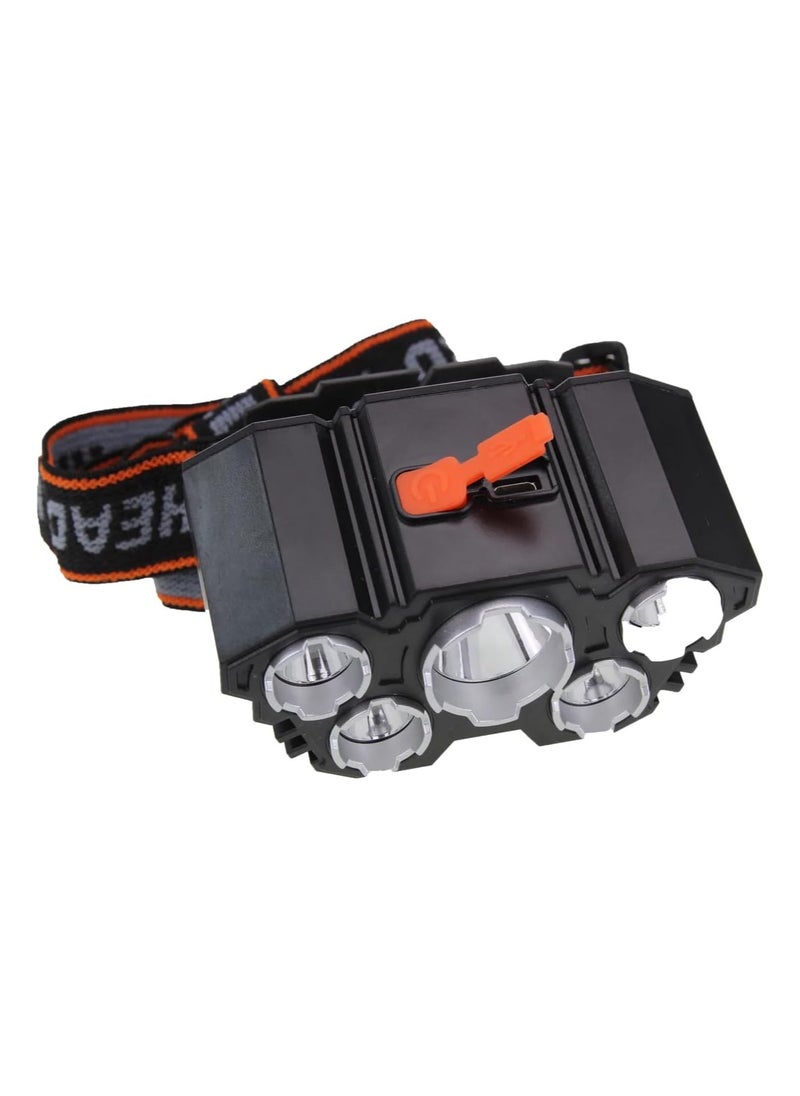 Generic 5 LED Headlamp with 4 Different Lighting Stages, Rechargeable  - Image 3