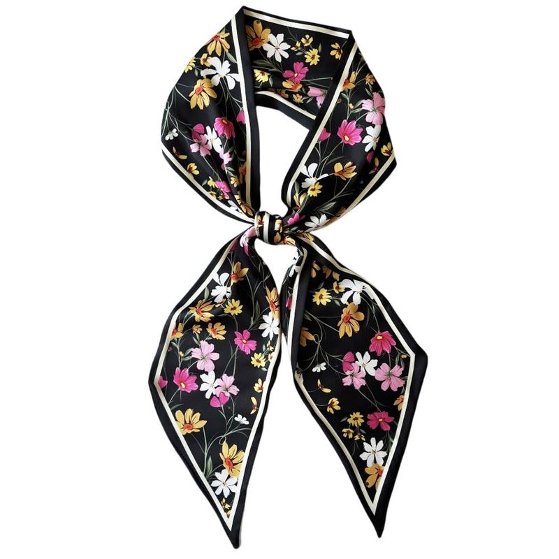 FONYVE Silk Head Scarf for Hair Fashion Headwrap for Women Lightweight Neck Tie - Image 1