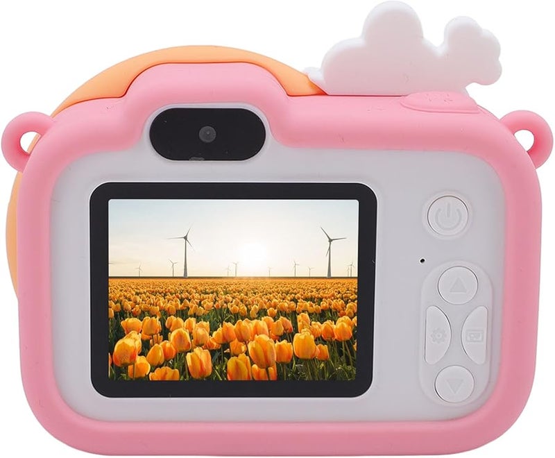 Pink Dual Lens Compact Digital Camera 1080P HD Auto Focus 2 Inch Screen - Image 3