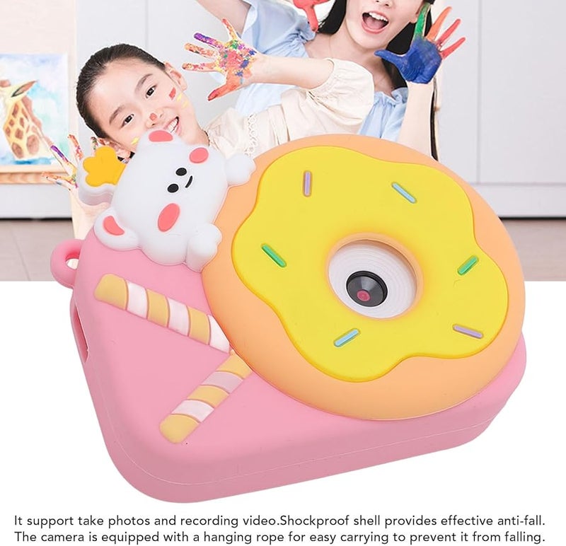 Pink Dual Lens Compact Digital Camera 1080P HD Auto Focus 2 Inch Screen - Image 4