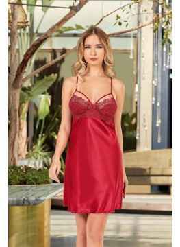 Nurteks 6690 Women's Satin Set of 6-Burgundy  - Image 2