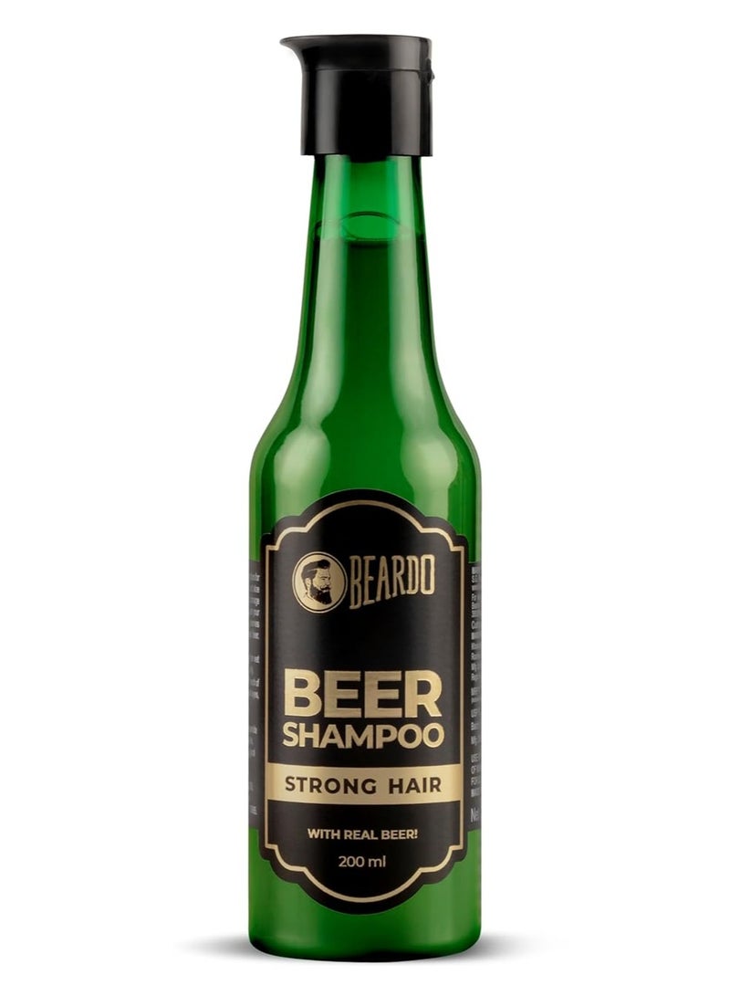 بيردو شامبو البيرة للرجال، 200 مل | لشعر قوي ولامع ولامع | يحتوي على بيرة حقيقية | زيت شجرة الشاي وزيت الصبار وزيت الآذريون | خالٍ من الكبريتات والبارابين - Image 1