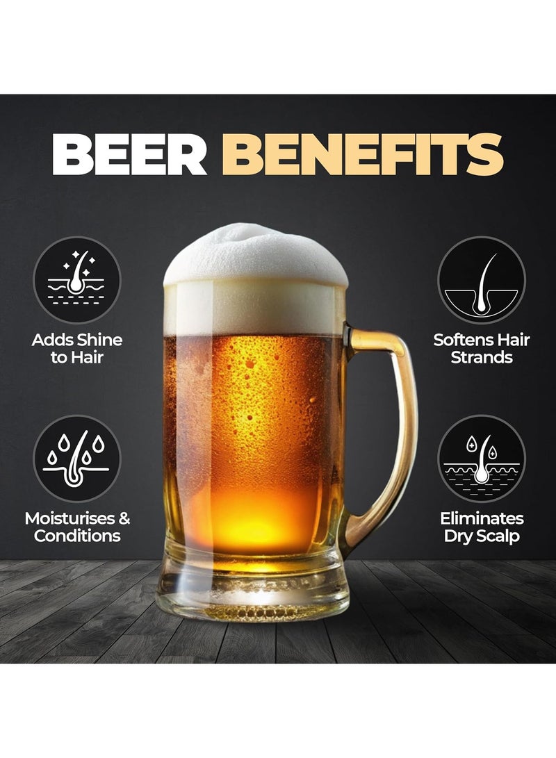 بيردو شامبو البيرة للرجال، 200 مل | لشعر قوي ولامع ولامع | يحتوي على بيرة حقيقية | زيت شجرة الشاي وزيت الصبار وزيت الآذريون | خالٍ من الكبريتات والبارابين - Image 3
