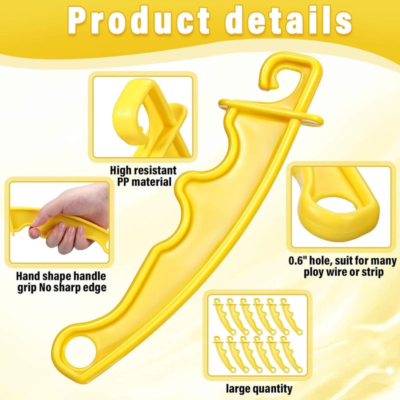 Tondiamo Tondiamo 12 Pack Electric Fence Plastic Gate Electric Fence Gate Handles 8 Inch Insulated Handle Insulated Plastic Handle for Electric Fence Gates Yellow  - Image 3