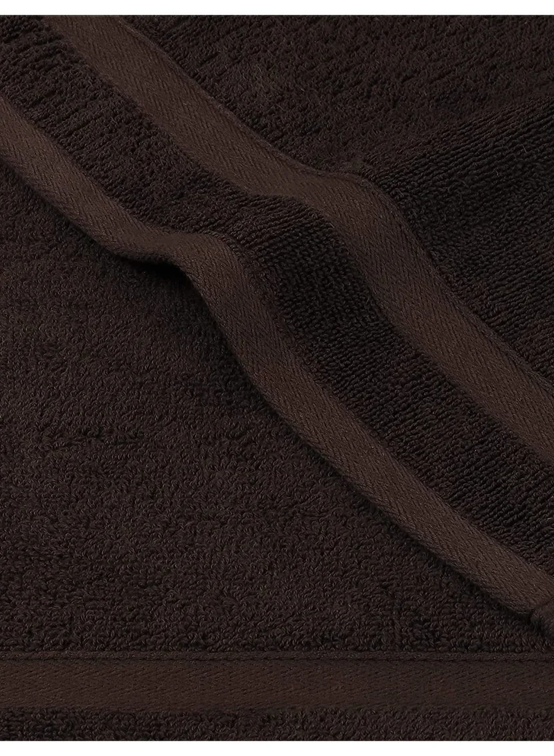 1Chase Brown Set of 10 Zofty Bathroom Towel Set - 2 Bath Towels, 2 Hand Towels and 6 Washcloths - Hotel Quality and Spa Towels Brown 600GSM  | Best Price UAE
