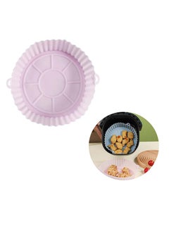Generic Jinjiader 7 Inch Air Fryer Silicone Liners, 1 Pack Reusable Round Air Fryer Silicone Pot Non-Stick Air Fryer Accessories, Air Fryer Basket Dishwasher Safe Baking Roasting Oven Microwave (Pink) 