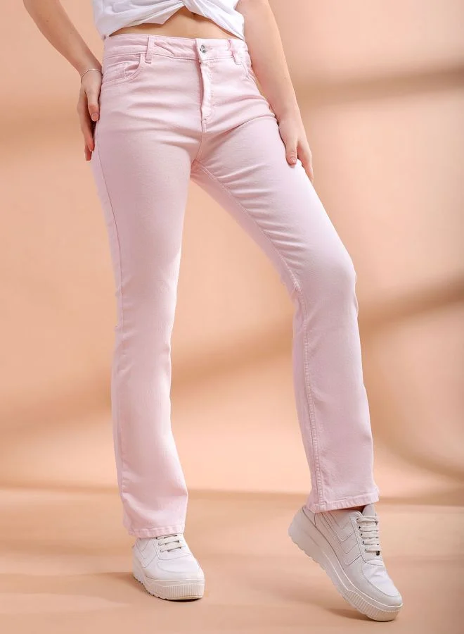 Freehand Women Bootcut Overdyed Mid-Rise Jeans