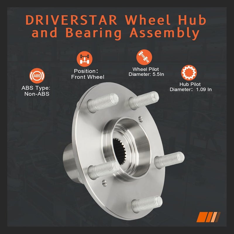 DRIVESTAR 44600-SNA-A00 Front Wheel Hub for Honda Civic 2006-2011 (Pair) - Image 4