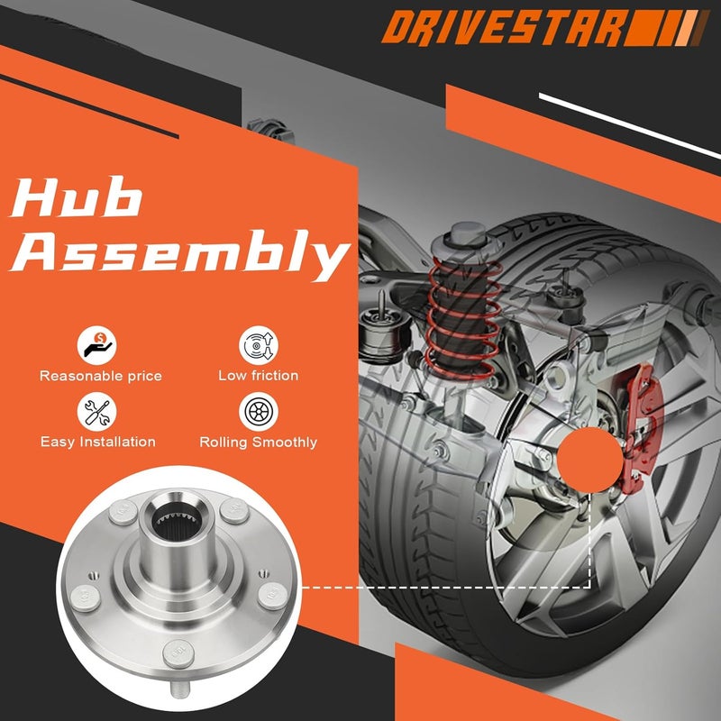 DRIVESTAR 44600-SNA-A00 Front Wheel Hub for Honda Civic 2006-2011 (Pair) - Image 3