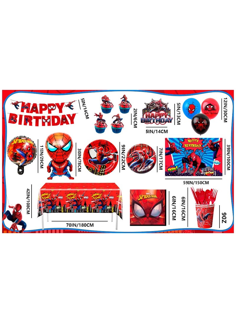 ILovhaprty Cartoon Birthday Party Supplies,115pcs Cartoon Party Decorations Tableware Set- Cartoon Birthday Decorations Balloons Banner Backdrop Cartoon Plates Cups Table Cover etc Cartoon Party Supplies  - Image 3