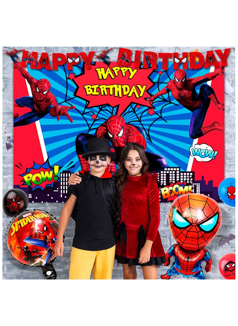 ILovhaprty Cartoon Birthday Party Supplies,115pcs Cartoon Party Decorations Tableware Set- Cartoon Birthday Decorations Balloons Banner Backdrop Cartoon Plates Cups Table Cover etc Cartoon Party Supplies  - Image 5