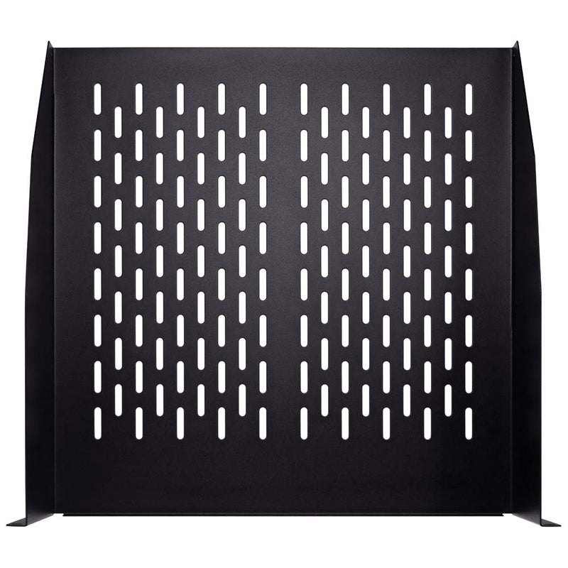 Navepoint 2U 19-Inch Universal Vented Rack Mount Cantilever Server Cabinet Shelf 18-Inches Deep with Lip Black - Image 3