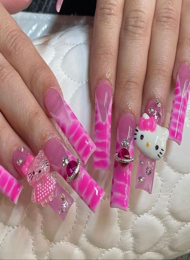 YKLWNN 40 Pcs Cartoon Nail Charms 3D Flatback Resin Nail Charms for Acrylic Nail Art Supplies Cute Cat Nail Design Decals Kawaii Nail Rhinestone Decoration Cartoon Nail Jewelry for DIY Nail Accessories - Image 4
