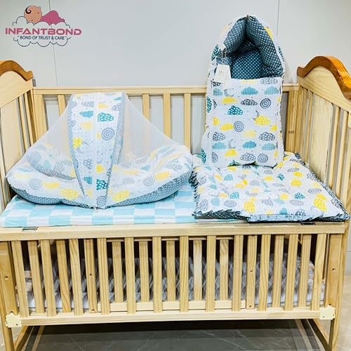 Infantbond New Born Baby Monsoon and SEMI Winter Season Hospital Essentials 73 in 1 (0-6 Months) Nursery Bag (Grey SPRIAL) - Image 5
