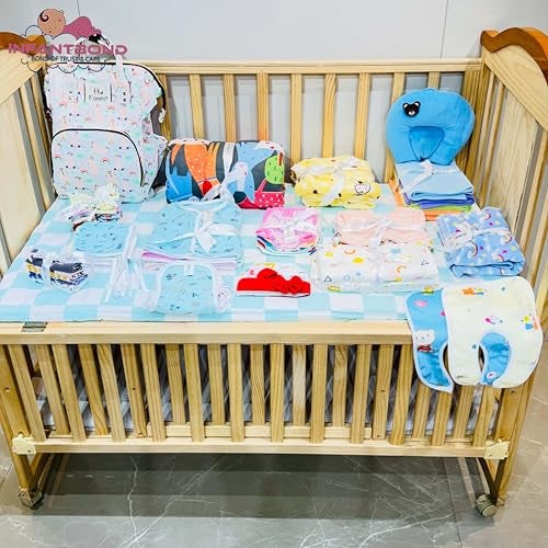 Infantbond New Born Baby Monsoon and SEMI Winter Season Hospital Essentials 73 in 1 (0-6 Months) Nursery Bag (Grey SPRIAL) - Image 4