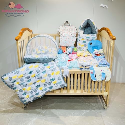 Infantbond New Born Baby Monsoon and SEMI Winter Season Hospital Essentials 73 in 1 (0-6 Months) Nursery Bag (Grey SPRIAL) - Image 3