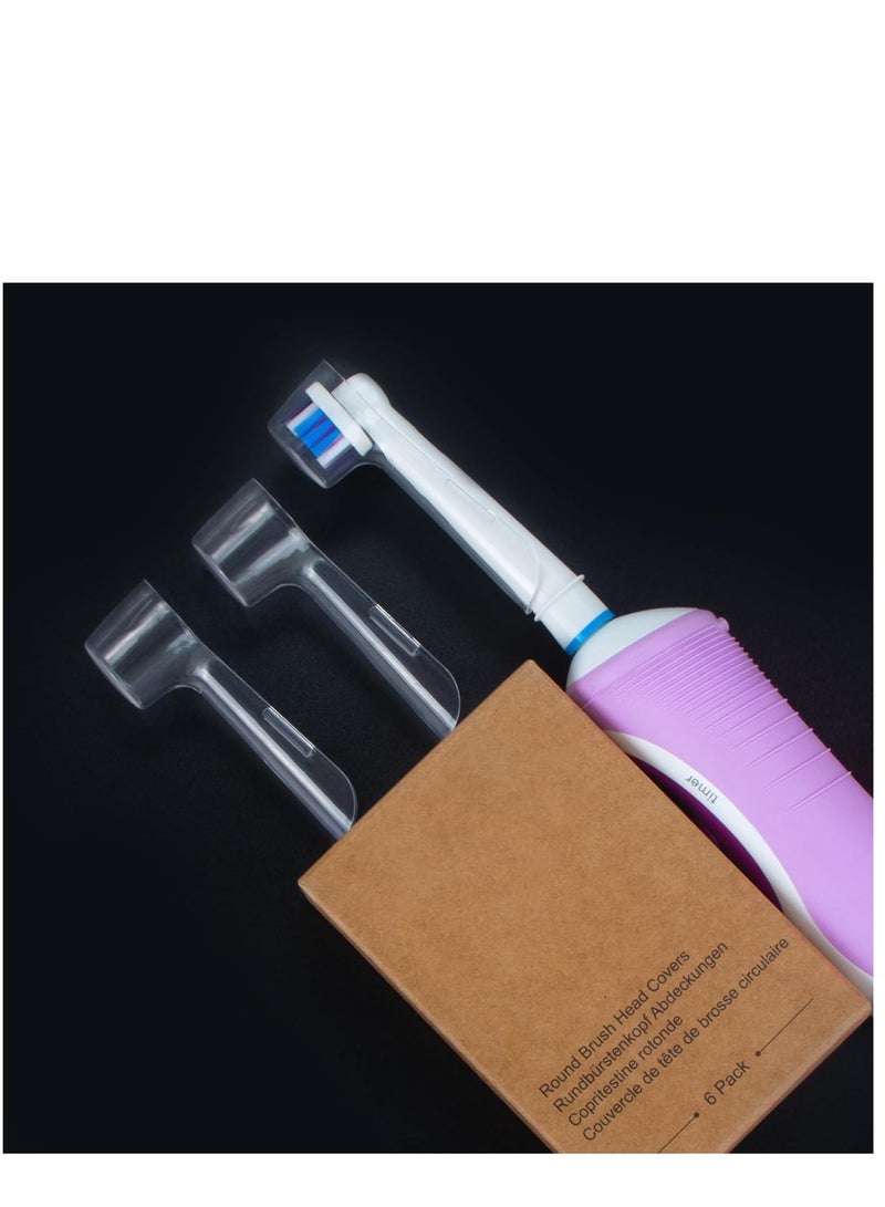 SYOSI 6 Pack Protective Cover Cap Compatible with Replacement Heads, Fits for Cross Action Brush Heads and Pro 500, 1000, 1500 Electric Toothbrushes(Mix Color-3)  - Image 2