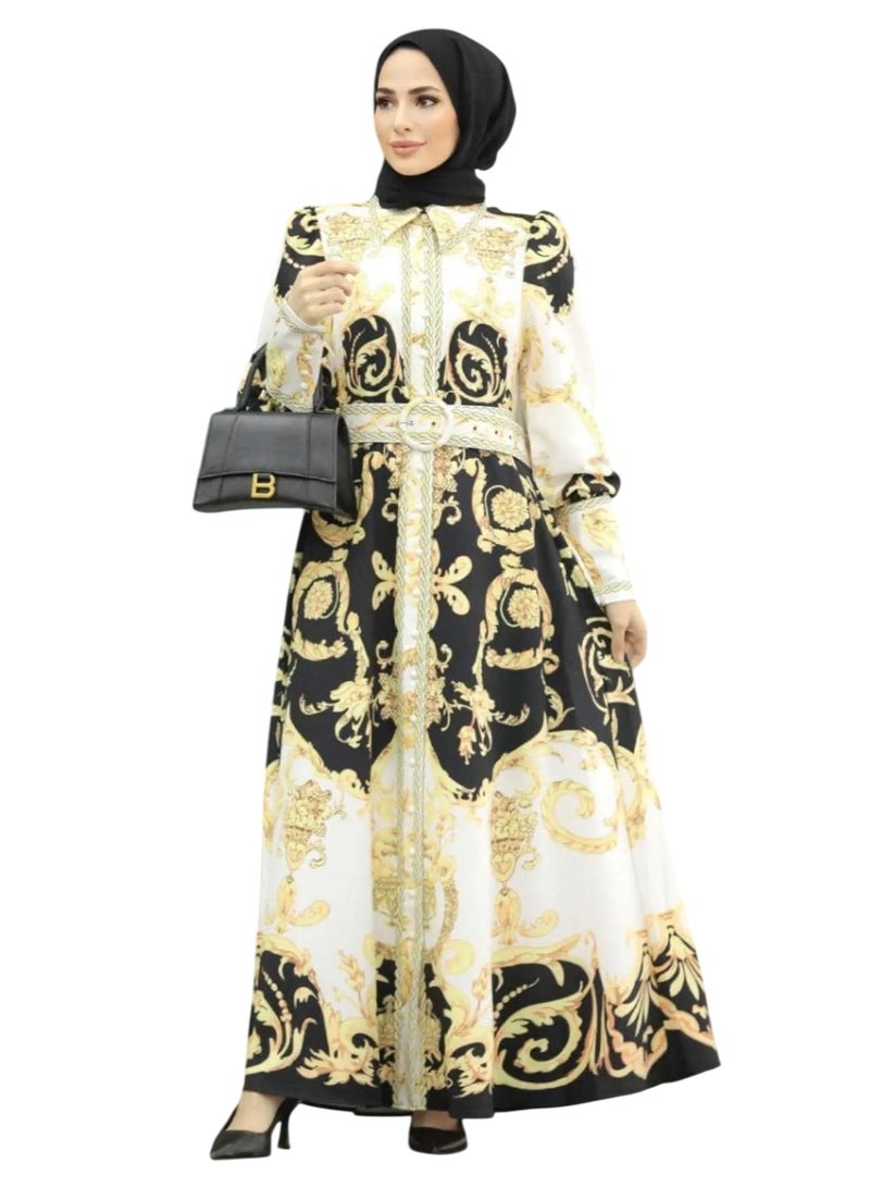 Well Elegant and eye-catching women's dress, proudly made in Turkey. Designed with authentic traditional patterns - Image 1