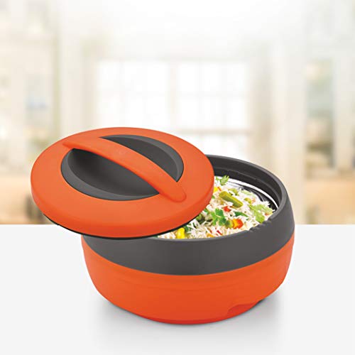 Asian Cosmos Inner Steel Casserole, 1500 ml, Orange|PU Insulated| BPA Free | Odour Proof| Food Grade | Easy to Carry | Easy to Store | Ideal for Chapatti | Roti | Serving Casserole - Image 5
